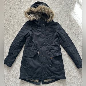 Pull&Bear black parka coat / jacket